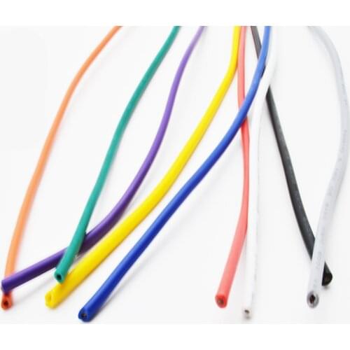 SHENGPAI factory UL3239 Silicone Jacket single copper 1/2M standard copper wire electric cable 20/22/24/26AWG with custom color