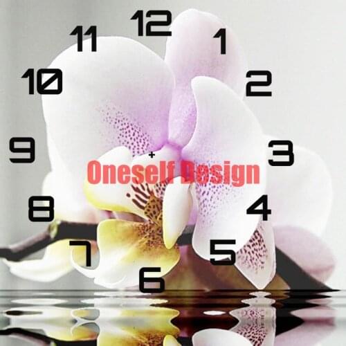 Greatful 5d diamond painting clock flower diamond embroidery clock rhinestone pictures decoration home diamond art kit diy frame