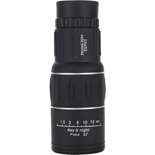 16X52 Distance Sports Zoomable Monocular Low Light Night Vision Monocular Telescope For Outdoor Watching