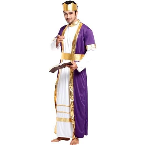 Male Halloween Cosplay Deluxe King Costumes Fancy Dress Stage Performance Dress Clothes Fatasia Disfraces Vestido Suit