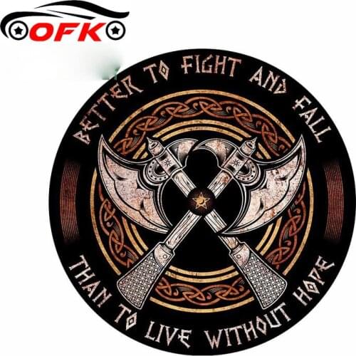 For Viking Battleaxes Better To Fight and Fall Decal Snowboard Silhouette Car Stickers Vinyl Car Wrap13cm X 12.8cm