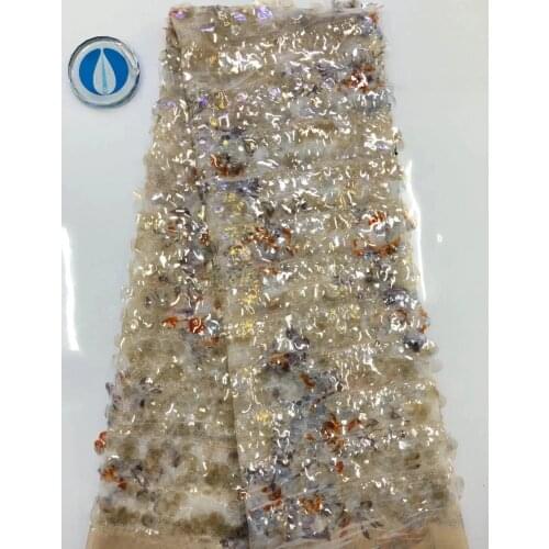Nigeria Wedding Sequin Lace Fabric Africa French Tulle Lace Fabric 2021 High Quality Lace Fabric D4193