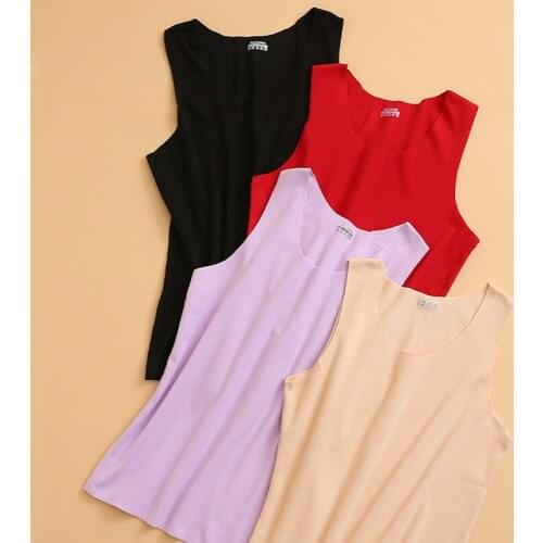 Autumn Winter New Women No Trace Warmer Vest Seamless Slim Wide-Shoulder O-Neck Velvet Top Tanks Underwear Bottoming Clothes