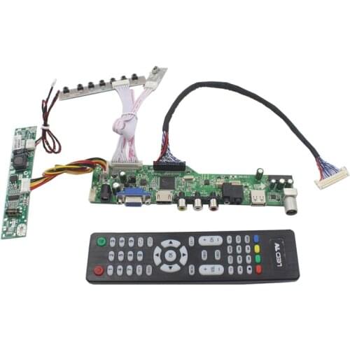 M6V5 LCD TV controller board with TV AV VGA Audio USB HDMI-Compatible for 19.5 inch lcd pane 1600x900 MV195WGM-N10 LM195WX1-SLA1