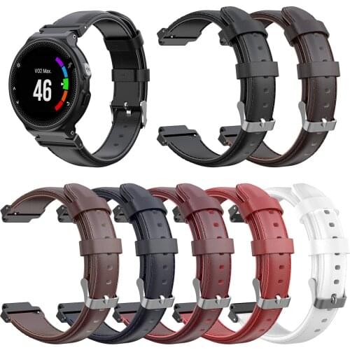 Suitable for Garmin Forerunner 220 230 235 620 735 S20 S5 S6 outdoor sports smart watch exquisite leather strap accessories