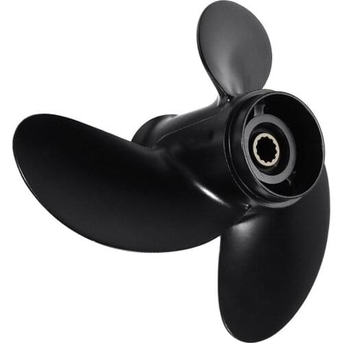 3B2-64515-0 Outboard Propeller For Tohatsu/Nissan/Mercury 8-9.8Hp R-Rotation Aluminum Alloy 3 Blades 12 Spline Tooth
