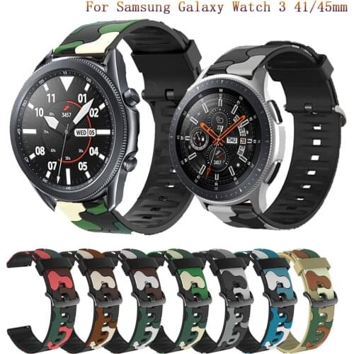20mm 22mm Band for Samsung Galaxy Watch 3 41mm 45mm/active 2/46 Gear s3 Frontier/S2/Sport silicone bracelet Huawei GT 2/2E strap