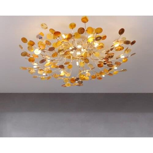 Nordic Luxury Agate Ceiling Lamp Living Room Bedroom Creative Carnelian Branches Decor Ceiling Lights Lighting Home Decoration