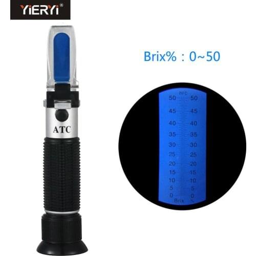 Yieryi New Portable 0-50% Brix Refractometer Handheld Sugar Refractometer 0-50% High-Sugar Meter Sweetness Meter