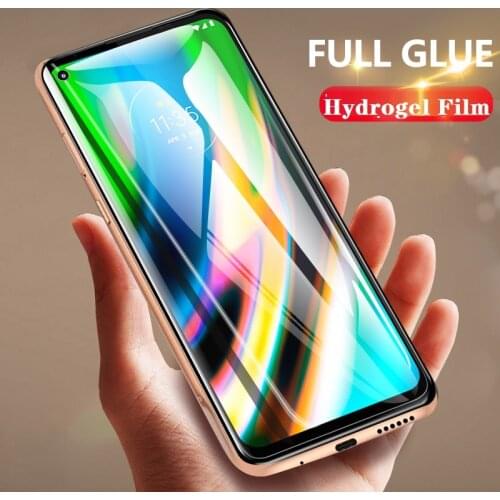 Protective For Motorola G Stylus 2021 2020 screen protector full cover film for Moto G9 play Plus Hydrogel Film