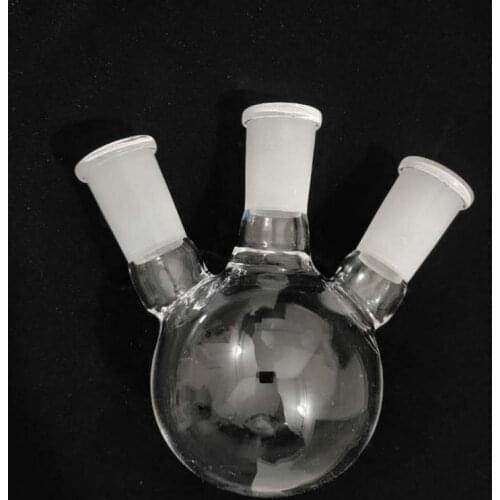 1pcs Round bottom quartz flask with inclined three - necked laboratory glass container 25ml to 1000ml