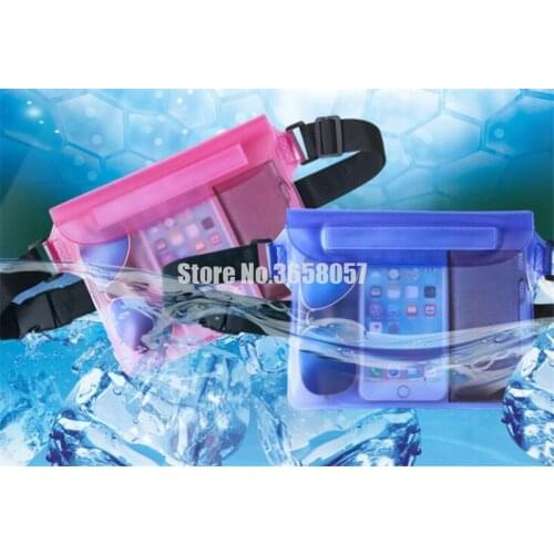 200pcs Universal Waist Pack Waterproof Pouch Case Water Proof Bag Underwater Dry Pocket Cover For Cellphone Samsung Smart phone