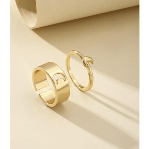 649D New Product Dinosaur Ring Set Ins Retro Creative Metal Geometric Hollow Ring Opening Adjustable Ring For Teen Girls