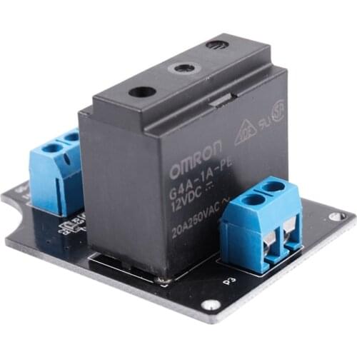 ABSF 12VDC 20A 250VAC 1 Channel G4A-1A-PE OMRON Solid State Relay Module For Arduino