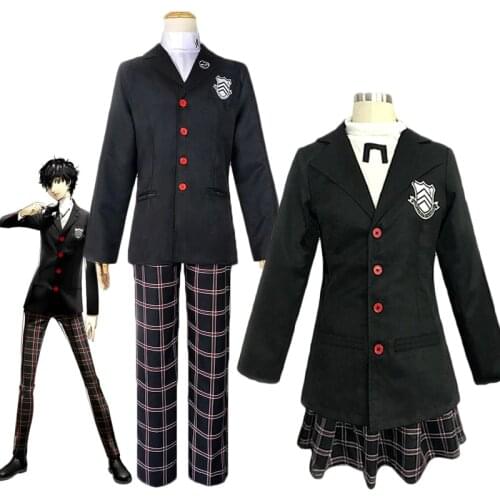 Anime Persona 5 Kasumi Yoshizawa Ren Amamiya School Uniform Cosplay Costume P5 Campus Cos Uniform Coat Suit Full Set C100C19