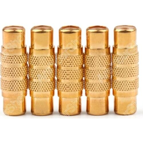 Areyourshop 5 Pcs Gold RCA AV Audio Video Female To Female Coupler Connector Extension