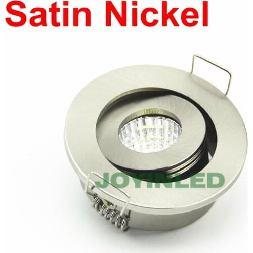 CE&RoHS 42cm open hole AC220V/120V dimmable satin nickel 3W recessed Ceiling spot mini cob led downlight for home