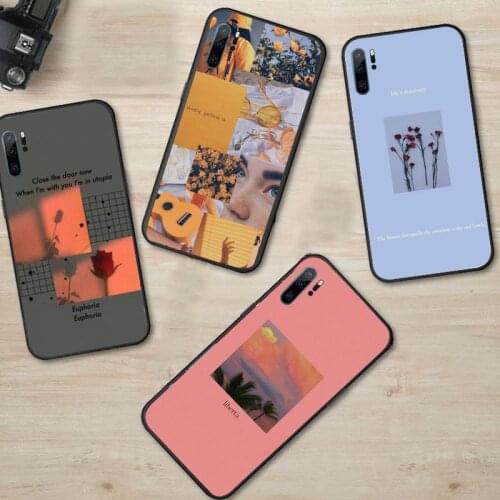 Great Aesthetic Yellow Sunflower Rose Phone Case For Huawei P9 P10 P20 P30 Pro Lite smart Mate 10 Lite 20 Y5 Y6 Y7 2018 2019