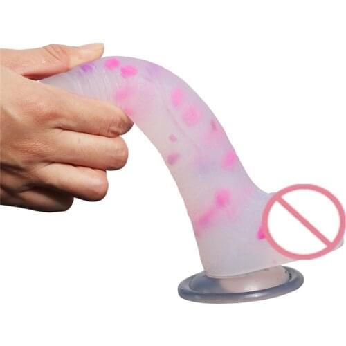 CPWD Soft Jelly Silicone Dildos Artificial Simulation Penis With Suction Cup Female Masturbation Massage G Spot Sex Toys