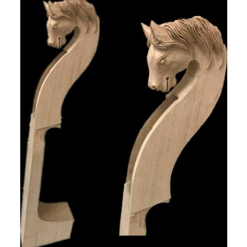 Musical instrument part Hand-made double bass neck 3/4,horses head carving