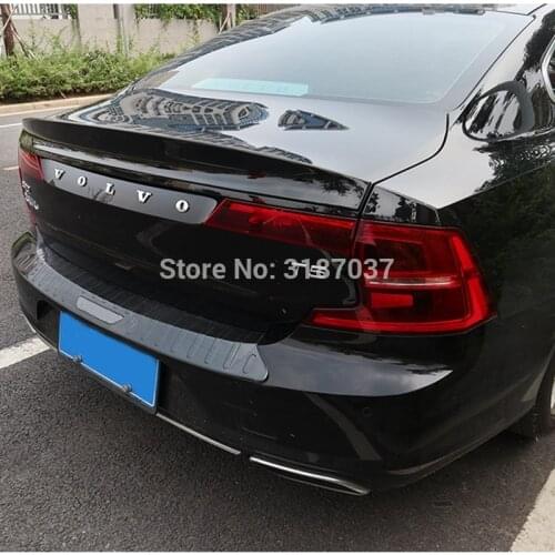 For Volvo S90 s90l S90L Spoiler 2017-2019 ABS Plastic Unpainted Color Rear Roof Spoiler Wing Trunk Lip Boot Cover Car Styling