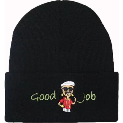 Korean Winter Knitted Beanie Hats Cartoon Embroidery Warm Ski Womens Hat Outdoor Skullies Caps Soft Cap Bonnet Men Women Unisex
