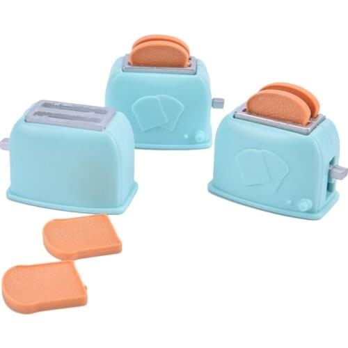 1/12 Dollhouse Simulation Mini Toaster Miniature Toy Model Kitchen Scene Decor Dollhouse Accessories