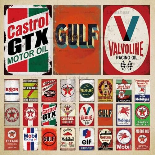 Motor Oils Tin Sign Metal Sign Room Bar Pub Club Man Cave Store Home Decoration Vintage Mobil Garage Art Metal Painting Plaque