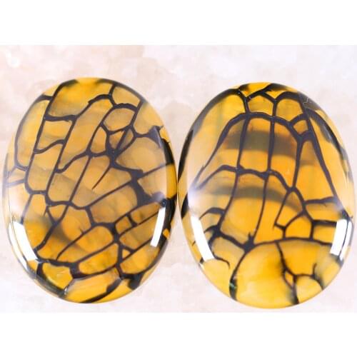 Green Veins Carnelian Natural Stone 30x40MM No Drilled Hole Oval Cabochon CAB Bead for Men DIY Jewelry Making Rings 1Pcs K1731