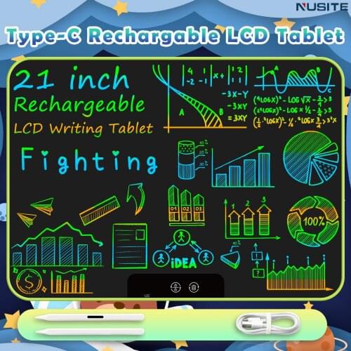 16/21Inch Rechargeable LCD Writing Tablet Digital Drawing Tablet Handwriting Pads Portable Electronic Tablet Board for Kids Gift