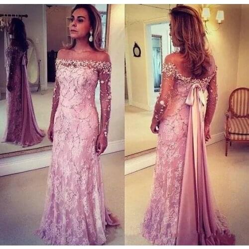 High Quality Mother Of The Bride Dresses Plus Size With Sleeves 2019 V-Neck Appliqued Tulle Weddings Party mother Gowns