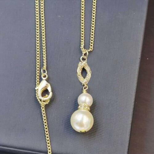 2021 New Hot Brand Fashion Jewelry For Women Rhinestone Pearl Pendant Charm Crystal C 5 Pendant Hot