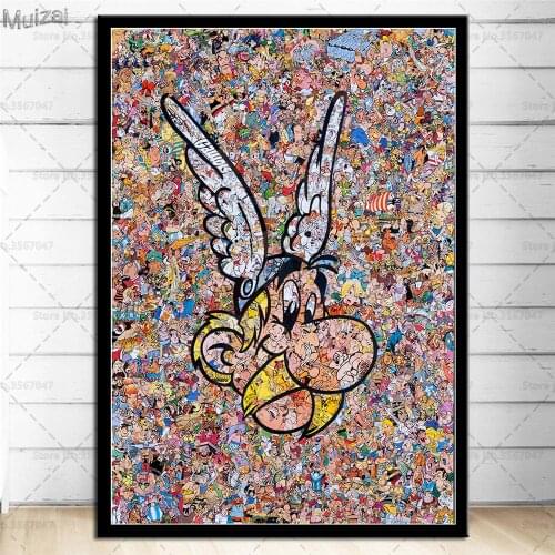 Asterix France Poster Classic Comic Movie Canvas Painting Posters and Prints Wall Art Picture for Living Room Home Decor