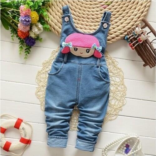 Casual Baby Girls Corduroy Overall Pants Kids 2021 Autumn Princess Trousers Children Full Length Pant Cowboy cartoon