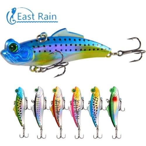 East Rain 6.5cm 12.5g 2pcs/lot All Range Bait Freshwater Saltwater Fishing Lure Sinking VIB Artificial Hard Bait Free Shipping