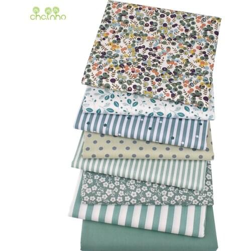 Printed Twill Cotton Fabric,Pea Green Color Series,Patchwork Clothes For DIY Sewing Quilting Baby & Childs Bedclothes Material