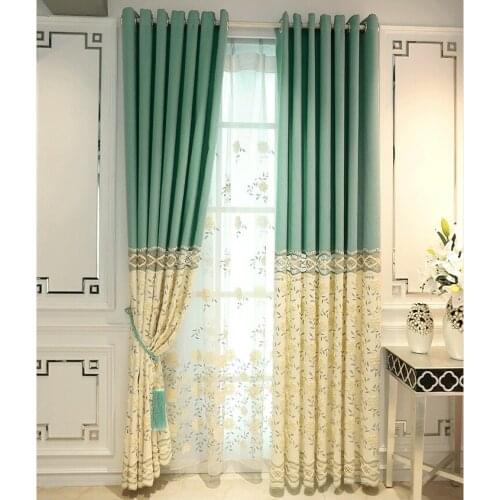 Modern Nordic Curtains for Living Room and For Bedroom Window Tulle Embroidered Curtain