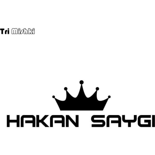 Tri Mishki 12x38cm Hakan Saygi crown turkish car sticker auto Vinyl Decals Accessories Car Sticker araba aksesuar HZX609