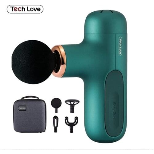 Techlove Vibration Gun Professional Massager Deep Tissue Sports Body Muscle Mini Massage Gun Neck Massager Impact Masajeador