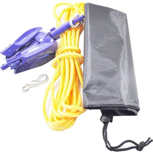 Kayak Anchor, with Marine Rope, Storage Bag, Portable Folding Anchor Kit, for Fishing Kayaks,Canoe