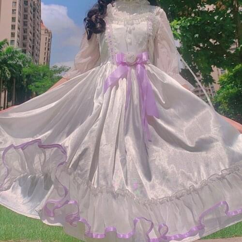 Womens Summer 2020 New Mid-Length Slimming Sweet Bow JSK Sleeveless Dungaree Dress tea party princess sweet lolita dress