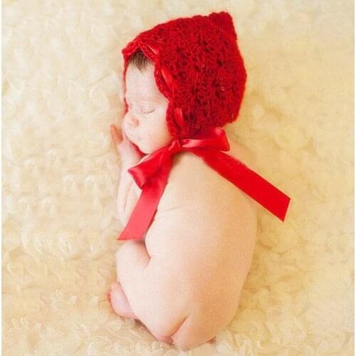 Newborn Winter Baby Girl Hat Cap Beanie Bebe Infant Knitted Wool Red Hats Caps Gor Girls Photography Props