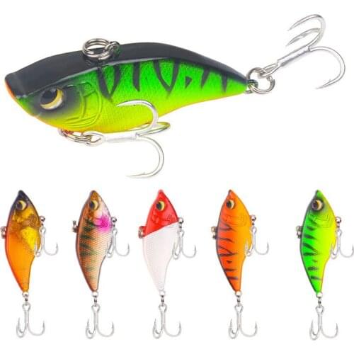 1PCS 55mm 15g Sinking Vibration Fishing Lure Hard Plastic Artificial VIB Artificial Hard Bait
