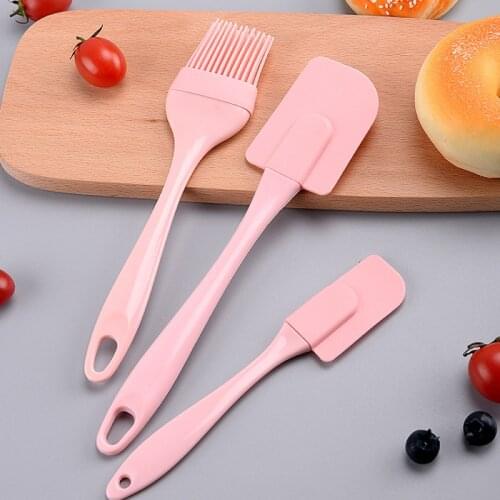 3Pcs/Set Kitchen Utensils Cooking Supplies Oil Brush Multi Purpose Cake Spatula Baking Tools Silicone DIY Baking Cream spatula