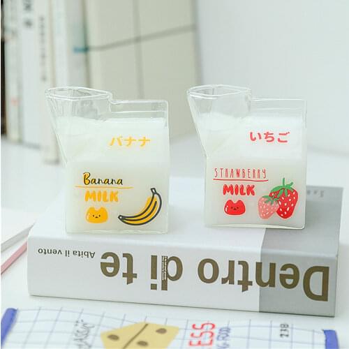 380ml Milk Box Shape Glass Water Bottle Durable Water Bottle For Girls Mini Portable Cute School Office Travel Coffee Tea Cup