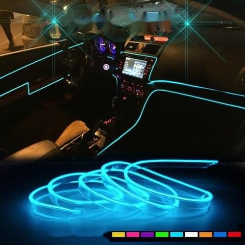 5m car interior parts accessories atmosphere light EL cold light and USB DIY decoration dashboard console car LED ambient light