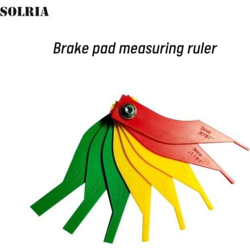 8 In 1 Brake Pad Measuring Tool Scale Lining Thickness Wear Meter Thickness Gauge Handy Measuring for Homecar Reparing Shop