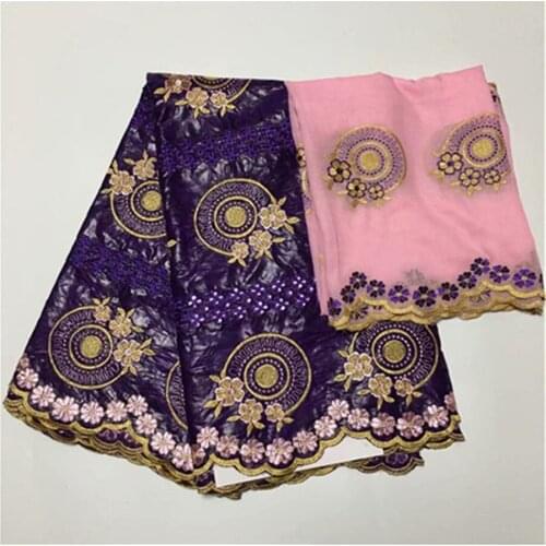 African dry lace cotton bazin brode brocade popular african bazin riche lace fabrics nigerian gele headtit 5+2yards/lot