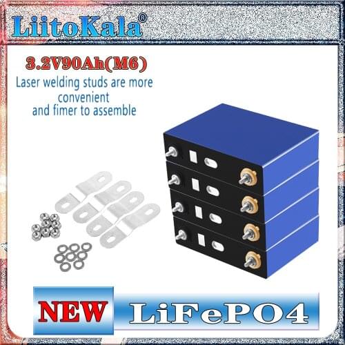 12pcs Liitokala 3.2V 90Ah battery pack 12V 36V 3C LiFePO4 Lithium iron phospha 90000mAh Motorcycle Electric Car motor batteries