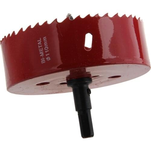 Aluminum Alloy Iron Cutting 110mm Dia Bimetal Hole Saw A Spring Wraps Twist Drill Bit Tool for Drilling Wood Iron Aluminum Alloy